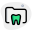 Patient dental report stored in computer archive folder icon