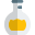 Oval shaped erlenmeyer with label stick to the bottle icon