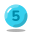 5 en círculo icon