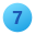 Circled 7 icon