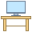 PC auf Schreibtisch icon