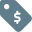 Dollar money label for shopping mall price tag icon