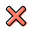 Error notification symbol for cancelling popup window icon