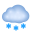 emoji de nuvem com neve icon