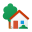 Maison avec jardin icon