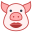 Schwein mit Lippenstift icon