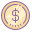 Dollar américain encerclé icon