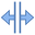 Horizontal teilen icon