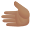 Emoji mit der linken Hand und mittlerem Hautton icon