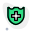 Security at hospital premises with defensive logotype icon