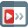 Media player with fast forward option layout icon