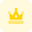 King crown with gems isolated on white background icon