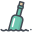 Mensagem na garrafa verde icon