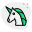 Unicorn toy with single horn isolated on white background icon