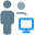 Home users using computer monitor for personal use icon
