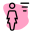 Sort the document from center side businesswoman portal icon