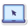 Laptop with cursor icon