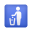 Müll-im-Mülleimer-Schild-Emoji icon