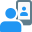 Business official call with client over a cell phone icon