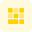 Content bar with square tiles block layout icon