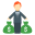 Мужчина держит мешки с деньгами тип кожи 1 icon