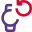 Reload smartwatch with loop circular arrow logotype icon