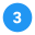 Circled 3 C icon