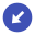 Circled Down Left icon