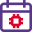 Manufacturing schedule of microprocessor under factory calendar icon