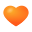 coração laranja icon