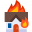 maison en flammes icon