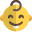 Baby smiley face emoticon with tongue out icon