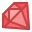 Piedra preciosa de rubí icon