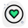 Heart shape logotype for smartwatches for measuring pulse rate icon