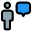 Chatting with peers messenger application function layout icon