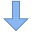 Gruesa flecha apuntando hacia abajo icon