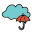 Parapluie de nuage icon