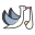 Cicogna in volo con fagotto icon