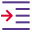 Indent center left shift paragraph-body arrow-direction align increase-margin icon