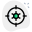 Setting button on target isolated on a white background icon