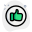 Like or thumbs up gesture isolated on a white background icon