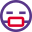 Medical or pollution mask on emoji face icon