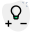 Lamp on a DC charging isolated on a white background icon