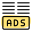 Ads at bottom line in various article published online icon