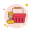 Красная корзина для покупок icon