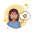 Brunette Girl Art Palette icon