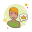 Short Blond Hair Girl Crown icon