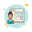 Woman and  Browser Window icon