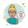 Girl and Poker Chip icon