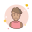 Short Curly Hair Lady in Pink Shirt icon